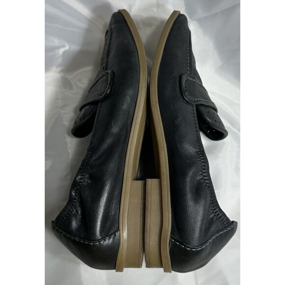 Clarks Collection Shoes Size 6 Black Lyrical Way Leather Flat Comfort - Picture 10 of 11